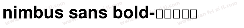 nimbus sans bold字体转换